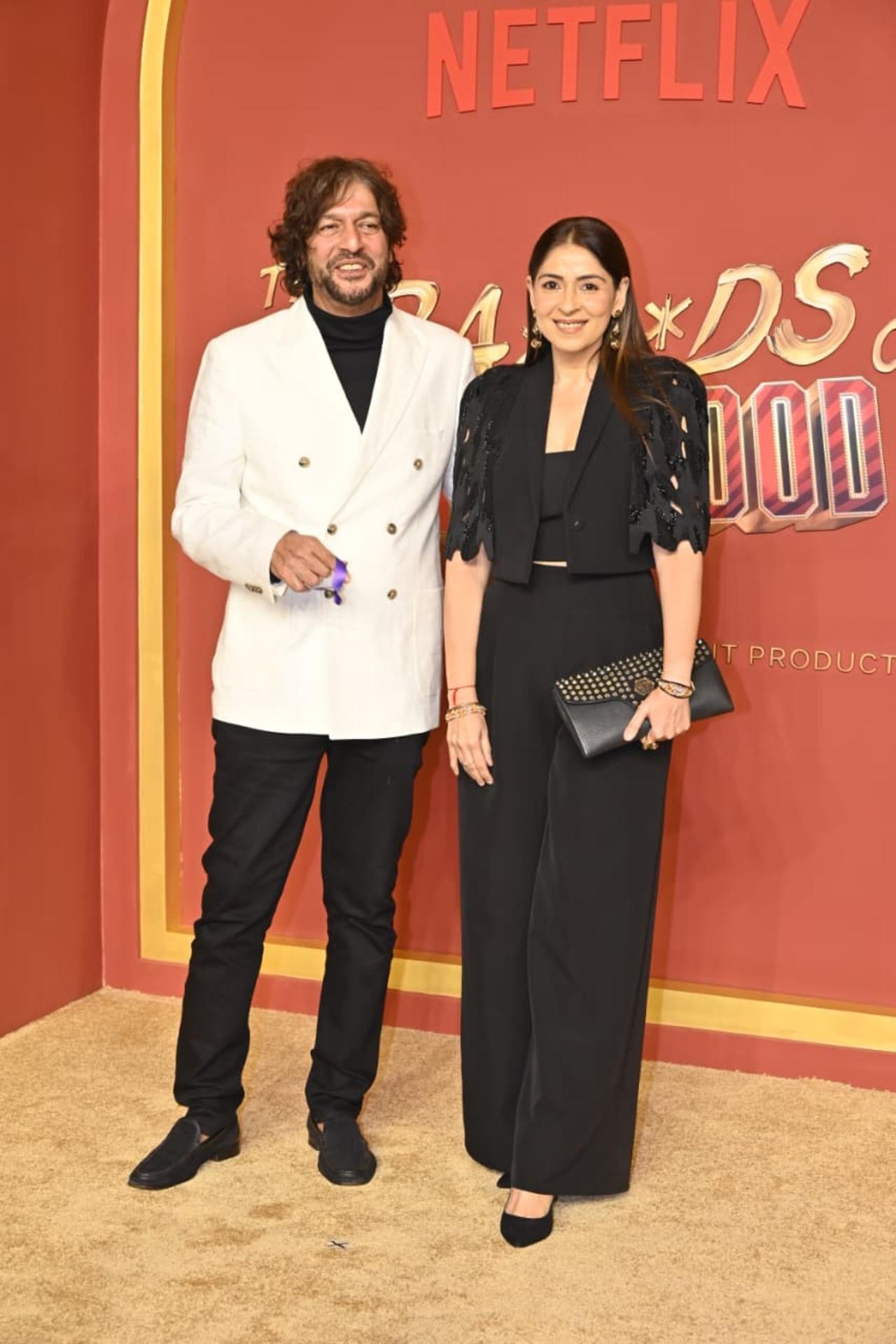 SRK's close friends Bhavana Panday and Chunky Panday also arrived to show support to Aryan Khan. While Bhavana stunned in a black jumpsuit, Chunky looked handsone in black and white suit set. 